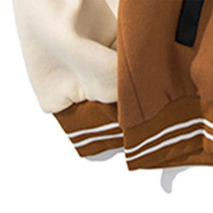 Veste de style universitaire contemporaine en patchwork urbain avec une construction de qualité, veste d'hiver pour tenues décontractées - Product Image 3