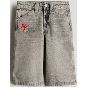 Pantalones Cortos de Mezclilla para Hombre de Alta Calidad, Estilo Vintage, Corte Holgado, Lavado Desgastado, Personalizados OEM - Product Image 1