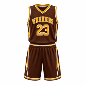 Derniers modèles d'uniformes de basketball, maillots et shorts personnalisés imprimés par sublimation, tissu respirant à séchage rapide, vêtements de sport d'équipe - Product Image 3