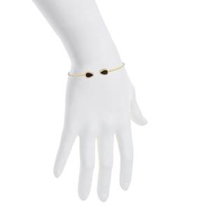 Brazalete de Plata de Ley 925 Chapado en Oro de 18k con Ónix Negro Natural en Forma de Pera, Joyería de Alta Calidad para Venta al Por Mayor - Product Image 2