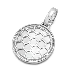 D'VINS JEWELS Hip Hop Charm Diamond Pendant 925 Silver Silver Plated Baguette Cut Channel Setting Unisex Everyday Wear - Product Image 3