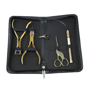 Salon Grade Hair <b>Extension</b> Plier Kit for <b>Micro</b> Ring Bead Application Loop Needle and Styling Tool Kit - Product Image 1