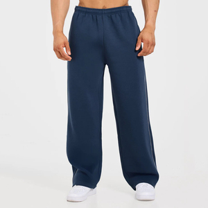 Best Quality Wholesale OEM Custom Manufacturers <b>Men's</b> Drawcord Elastic Waist Sweatpants Soft Fabric Straight Leg <b>Men's</b> <b>Joggers</b> - Product Image 1