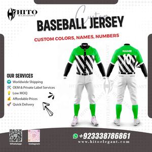 Uniforme de Béisbol Personalizado de Alta Calidad con Diseño Propio, Cuello Redondo, Bloques de Color, Sublimación, Absorción de Humedad, Ropa Deportiva - Product Image 2