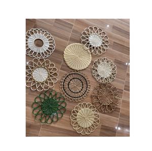 Vietnam Natural Rustic Boho Wedding <b>Table</b> Decor Bamboo Woven Straw Wicker <b>Placemat</b> <b>for</b> Kitchen Party Birthday Wall Crafts - Product Image 6