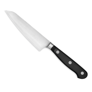 Couteau utilitaire asiatique professionnel de 4,5 pouces avec lame en acier inoxydable tranchante, manche noir à triple rivet pour la découpe et le hachage en cuisine - Product Image 2