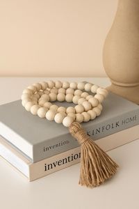 Guirlande simple en bois pour la décoration rustique de la maison, étagère, cheminée, table, porte, fenêtre - Product Image 5