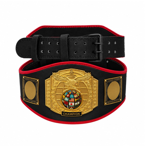 Cinturones de Campeonato de Lucha Libre Personalizados con Hebilla Rectangular de Acero y Cinturón de Cuero Genuino - Product Image 2