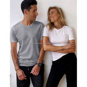 Alta calidad bajo precio fábrica fabricante 95% algodón 5% Elastano camiseta - Product Image 5