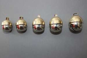 Clochettes de qualité en cuivre/argent nickelé, finition miroir, double tonalité, forme de gland, pour la fauconnerie, outils de chasse, clochettes en argent pour chat - Product Image 3