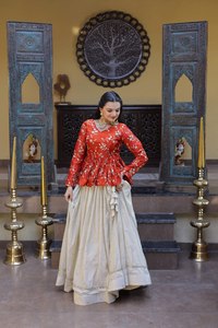 New Arrivals Latest Fashion Elegant Wedding Party Wear Top Lehenga <b>Set</b> Designer soft silk Wedding Wear Outfit - Product Image 4