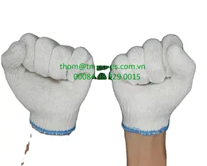 Hot selling White cotton gloves Vietnam manufacturer industrial working labour protection safety gloves