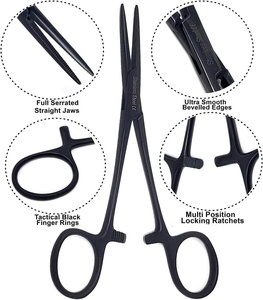 Kit d'instruments chirurgicaux manuels en acier Ariston International, 4 pièces, 4 ciseaux à pansements, 5,5 pouces, ciseaux à hémostatique pour sutures, 4,5 pouces, STR CVD - Product Image 3