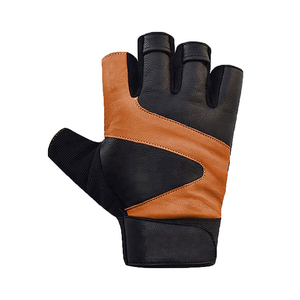 Gants de musculation en cuir demi-doigts unisexes avec rembourrage renforcé et support de poignet pour l'entraînement et la force athlétique - Product Image 2