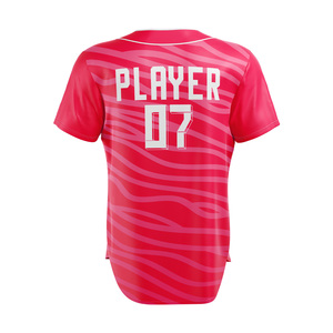 Camiseta de Béisbol Personalizada con Nombre y Logotipo del Equipo para Mujer, Unisex, con Botones, Impresión por Transferencia de Calor, Tallas Grandes - Product Image 5