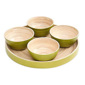 8 assiettes en bambou 100% naturelles faites à la main, plateau, LOGO personnalisé - Product Image 5