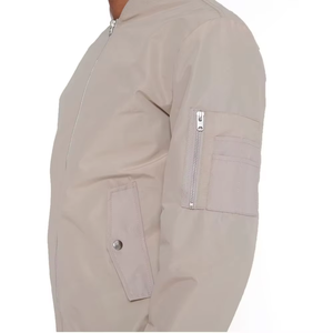 Blouson Bomber Homme en Soie Satinée de Haute Qualité, Blouson Bomber Matelassé en Satin, Col Montant Brodé, Blouson Bomber Homme Personnalisé - Product Image 5