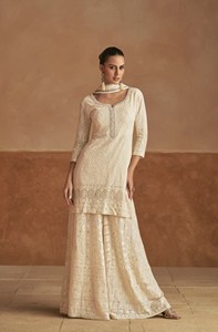 Dhwaja Export Georgette - Costume prêt-à-porter taille unique avec broderie et travail de sequins - Product Image 3