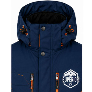 Men's Heavy Duty Parka <b>Jacket</b> with <b>Waterproof</b> Coating, Thick Quilted Lining, Adjustable Hood and Reinforced Construction - Product Image 3