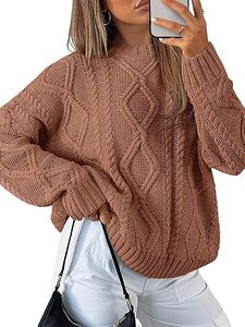 Pulls en tricot torsadé surdimensionnés pour femmes - Product Image 2