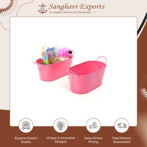 Baignoire ovale galvanisée de qualité exceptionnelle, parmi les plus vendues |   Jardinière décorative, pot à fleurs et rangement pour les acheteurs en gros - Product Image 2