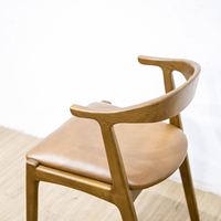 Ensemble de salle à manger 6 places en bois massif de qualité supérieure, style moderne du milieu du siècle, mobilier de restaurant écologique, usage commercial extérieur pour hôtels