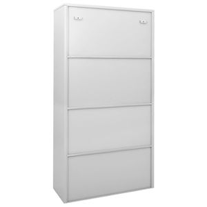 Armadietto da ufficio in acciaio 35.4 "x 15.7" x 70.9 "grigio chiaro con porta scorrevole - Product Image 6