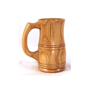 Wooden Mug Handmade Solid Wood Coffee Cup Natural Finish Rustic Design Eco Friendly Drinkware for Kitchen - Product Image 3