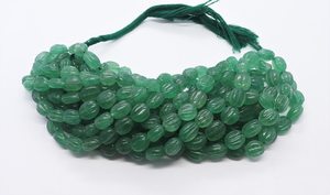 ลูกปัดควอตซ์สตรอเบอร์รี่สีเขียวธรรมชาติ AAA รูปทรงวงรีแกะสลักด้วยมือ ขนาด 8x12 มม. ลูกปัดพลอยควอตซ์สตรอเบอร์รี่สีเขียว 16 นิ้ว สำหรับทำเครื่องประดับ - Product Image 6