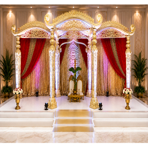 Mandap Tradicional con Diseño de Bigote y Escenario para Bodas Indias, Mandap Real Más Vendido para Bodas de Destino, Mandap de Boda Ajanta - Product Image 1