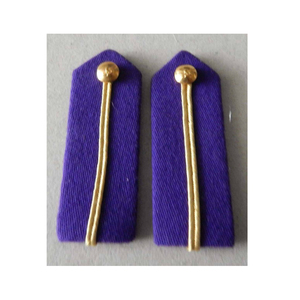 Parches de cuello de teniente bordados a mano de poliéster, insignias de cuello azules de alta calidad para uniforme de gala - Product Image 3