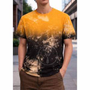 เสื้อยืดผู้ชาย ผ้าฝ้าย 100% พิมพ์ลาย ย้อมสีแบบแอซิดวอช สไตล์วินเทจ ขาดๆ แบบสตรีทแวร์ ลายกราฟิกแบบกำหนดเอง เสื้อยืดย้อมสีแบบไทได - Product Image 6