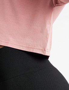 T-shirts courts d'été pour femmes de haute qualité en toile, personnalisables, en mélange polyester/coton, à manches courtes, décontractés et sportifs - Product Image 5