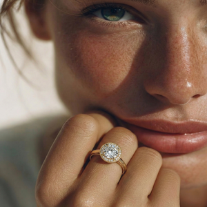 แหวนเพชรทรงกลมเจียระไนแบบบริลเลียนท์ 1.45 กะรัต เพชรเลี้ยงในห้องปฏิบัติการ ทองคำแท้ 10K 14K น้ำหนักเบา ดีไซน์โดดเด่น แหวนสำหรับผู้หญิง สำหรับงานแต่งงานหรือวันครบรอบ - Product Image 1