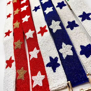 Multicolor Star Seed Bead Bag Straps Crossbody Purse Belt Replacement <b>Handbag</b> Handles Detachable Shoulder <b>Accessories</b> Wide Belts - Product Image 1