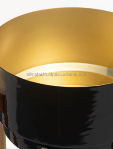 Ensemble personnalisable de 2 supports de plantes en métal émaillé noir enduit de poudre pour la décoration de la maison et du jardin - Product Image 3