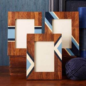 KISWAH CRAFT Handcrafted Eco-Friendly Durable Resin Wood Brass Photo <b>Frame</b> Customized Carved <b>Design</b> <b>Wall</b> Mount Classic/Modern - Product Image 1