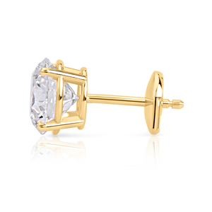 Lab Grown Diamond IGI Certified 14K Gold Rhodium Plated Luxury Stud Earrings Brilliant Cut Martini Setting Wedding Gift Party - Product Image 2