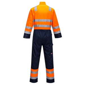 Combinaison de travail industrielle pour homme, personnalisée, haute visibilité, polyester, coupe ajustée, 2 pièces, avec manches longues - Product Image 4