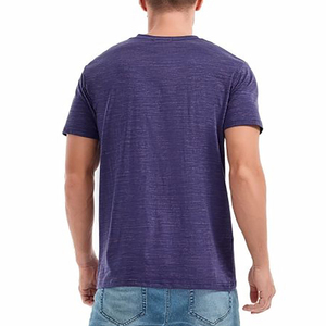 T-shirt pour homme 100% coton à col en V - Respirant, séchage rapide, écologique, été, fitness, manches courtes, streetwear, logo personnalisé, couleur - Product Image 3
