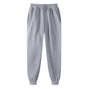 Pantalon de survêtement en coton vert foncé pour homme, taille élastique avec cordon de serrage, décontracté, avec poches latérales, pour l'automne - Product Image 3