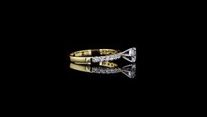 Bague solitaire en diamant de laboratoire VVS taille ronde en or 18 carats - Product Image 4