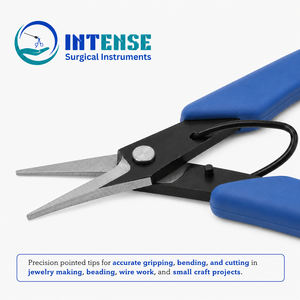 Alicates de Punta Fina Profesionales de Precisión con Empuñadura Azul para Joyería y Trabajos Finos - Product Image 2
