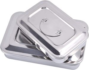 Stainless Steel SURTECHS 11 Inch Large Hospital Dental Class II Sterilization Instrument Tray Manual Hollowware Set CE Certified - Product Image 3