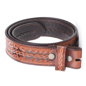 Cinturón de Cuero Estilo Western Marrón para Hombre y Mujer, con Hebilla de Botón a Presión, Cinturón Vaquero Intercambiable, Venta al Por Mayor - Product Image 4