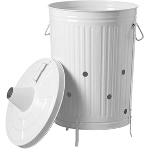 Galvanized Steel Garden Incinerator <b>Bin</b> Outdoor Waste And Rubbish Burner With <b>Lid</b> & Chimney For Burning Leaves Wood And Paper - Product Image 6