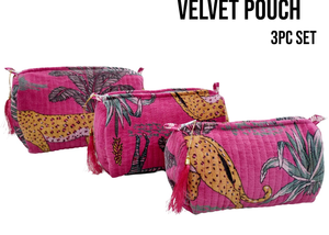 Set de Bolsas de Aseo Acolchadas de Terciopelo, Bolsa de Maquillaje para Cosméticos, Regalo de Cumpleaños, Regalo para Damas de Honor con Cierre - Product Image 4