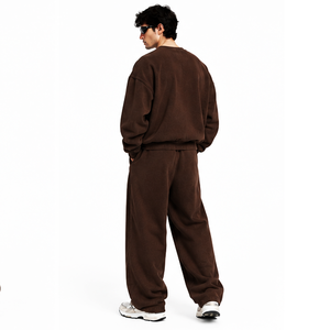 Survêtement Homme Marron Imprimé Durable à Fermeture Éclair Intégrale, Col Montant, Coupe Ample, Tenue Décontractée avec Poches Latérales, Logo Personnalisé – Meilleures Ventes - Product Image 4