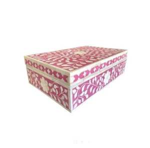 Best Quality Luxury Bone Inlay Wooden Rectangle Jewelry Boxes Modern Royal Collection Premium Jewelry Protection - Product Image 4