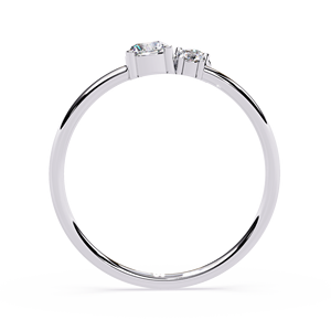 Bague de fiançailles en platine avec diamant rond brillant, diamants naturels certifiés GIA, style classique, bague pour femme - Product Image 4
